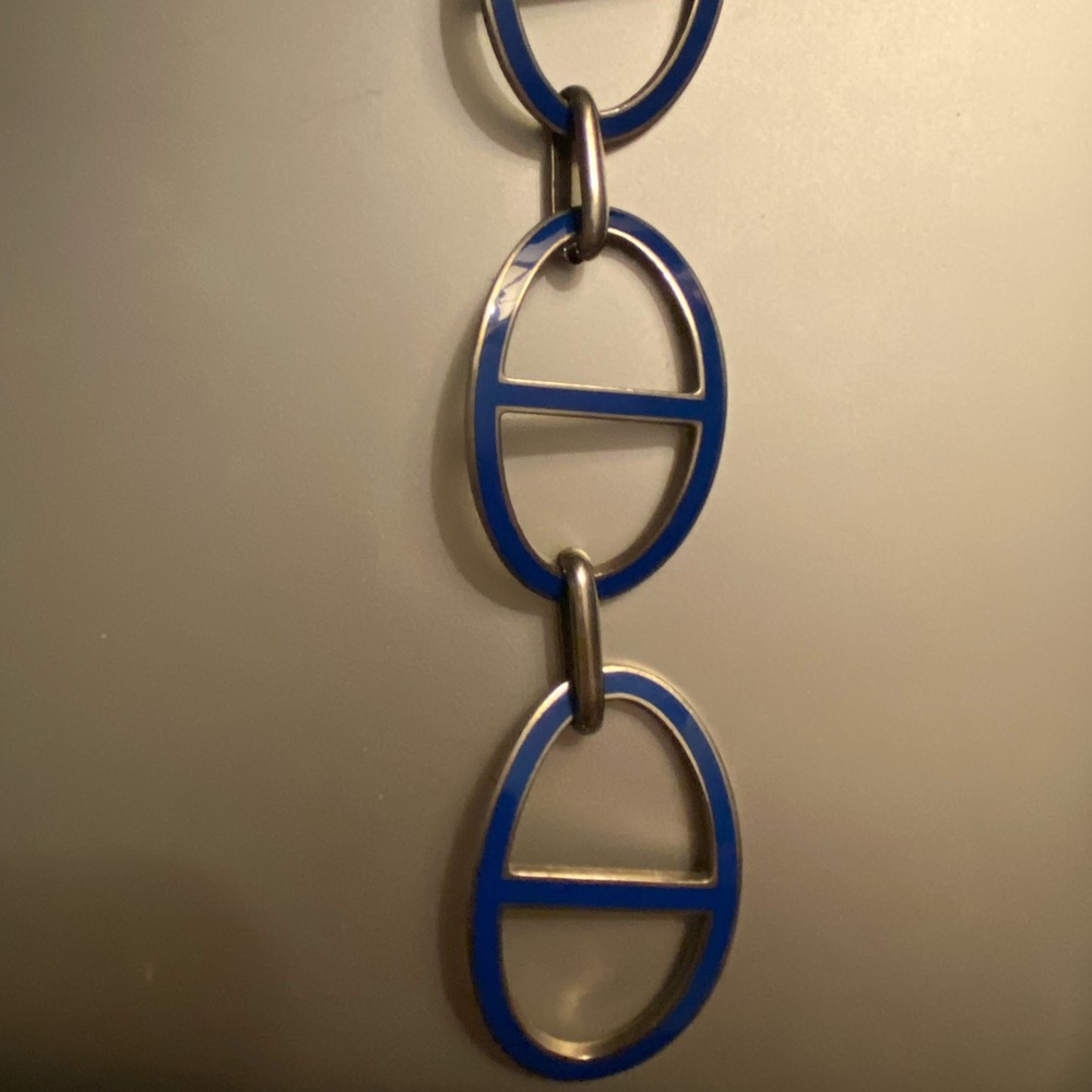 Gucci Bracelet - Sterling Silver Blue Enamel